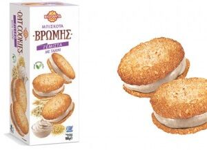 Haferkekse mit Joghurt gefüllt