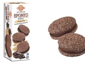 Haferkekse mit Schokolade gefüllt