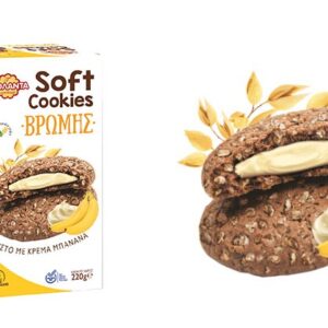 Hafer-weiche Kekse, gefüllt mit Bananencreme